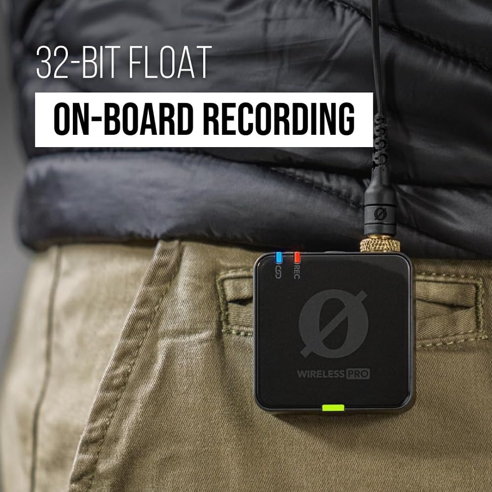 RØDE Wireless PRO Compact Wireless Microphone System with Timecode, 32-bit Float On-board Recording, 2 Lavalier Microphones and Smart Charge Case for Filmmaking and Content Creation