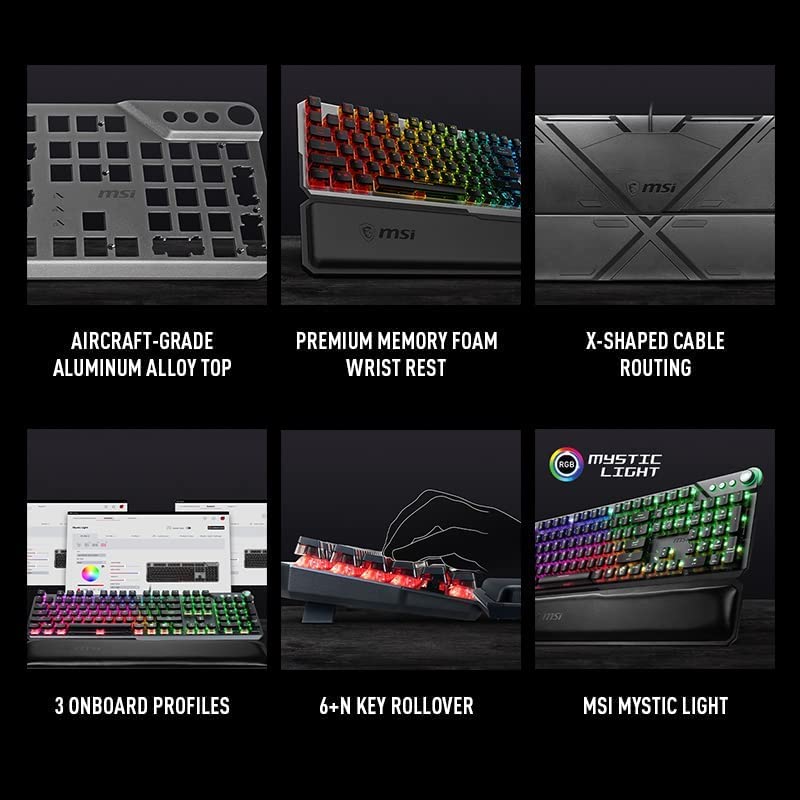 MSI Vigor GK71 Sonic US Mechanical RGB Gaming Keyboard with MSI Sonic Switches