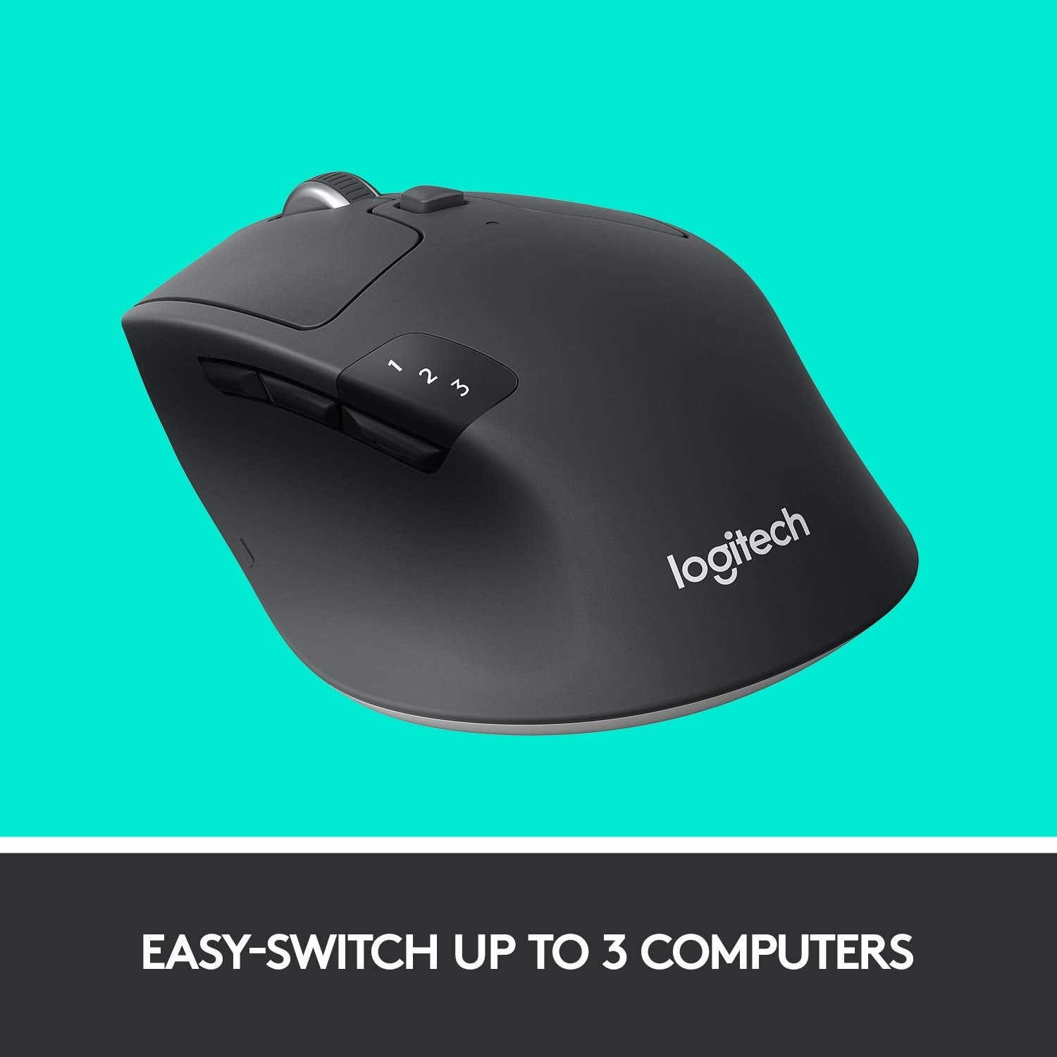 Logitech M720 Triathlon Multi-Device Wireless Mouse, Bluetooth, USB Unifying Receiver, 1000 DPI, 6 Programmable Buttons, 2-Year Battery, Compatible with Laptop, PC, Mac, iPadOS - Black