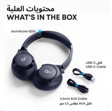 Soundcore by Anker Q20i Hybrid Active Noise Cancelling Headphones, Wireless Over-Ear Bluetooth, 40H Long ANC Playtime, Hi-Res Audio, Big Bass, Customize via an App, Transparency Mode