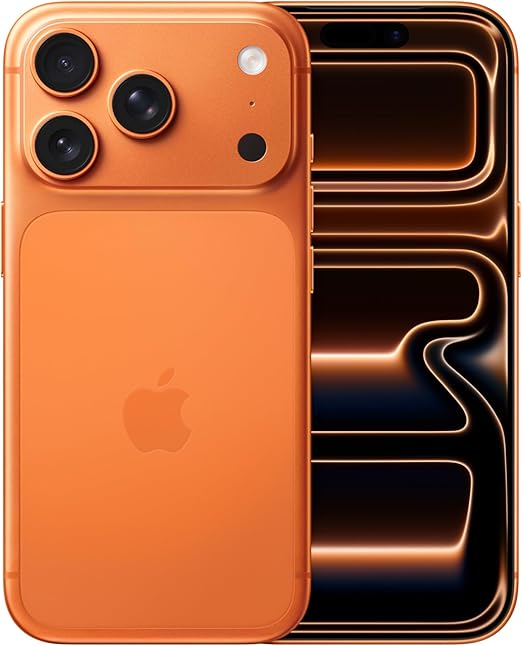 Apple iPhone 17 Pro Max 256 GB: 6.9-inch Display with ProMotion, A19 Pro Chip, Best Battery Life in Any iPhone Ever, Pro Fusion Camera System, Center Stage Front Camera; Cosmic Orange