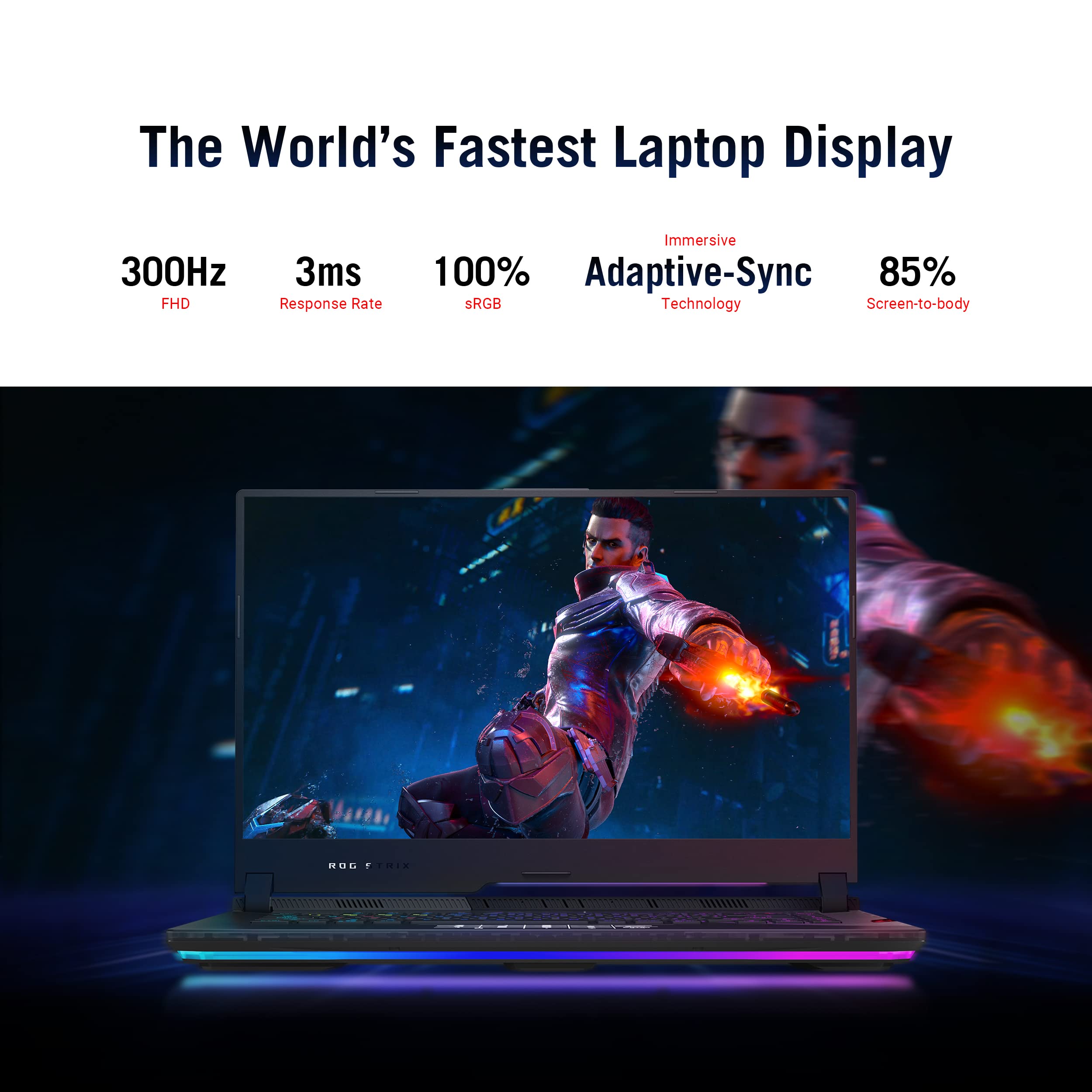 ASUS ROG Strix Scar 15 Gaming Laptop, 15.6" 300Hz IPS Type FHD Display, NVIDIA GeForce RTX 3080, AMD Ryzen 9 5900HX, 16GB DDR4, 1TB SSD, Opti-Mechanical Per-Key RGB Keyboard, Windows 11, G533QS-DS94