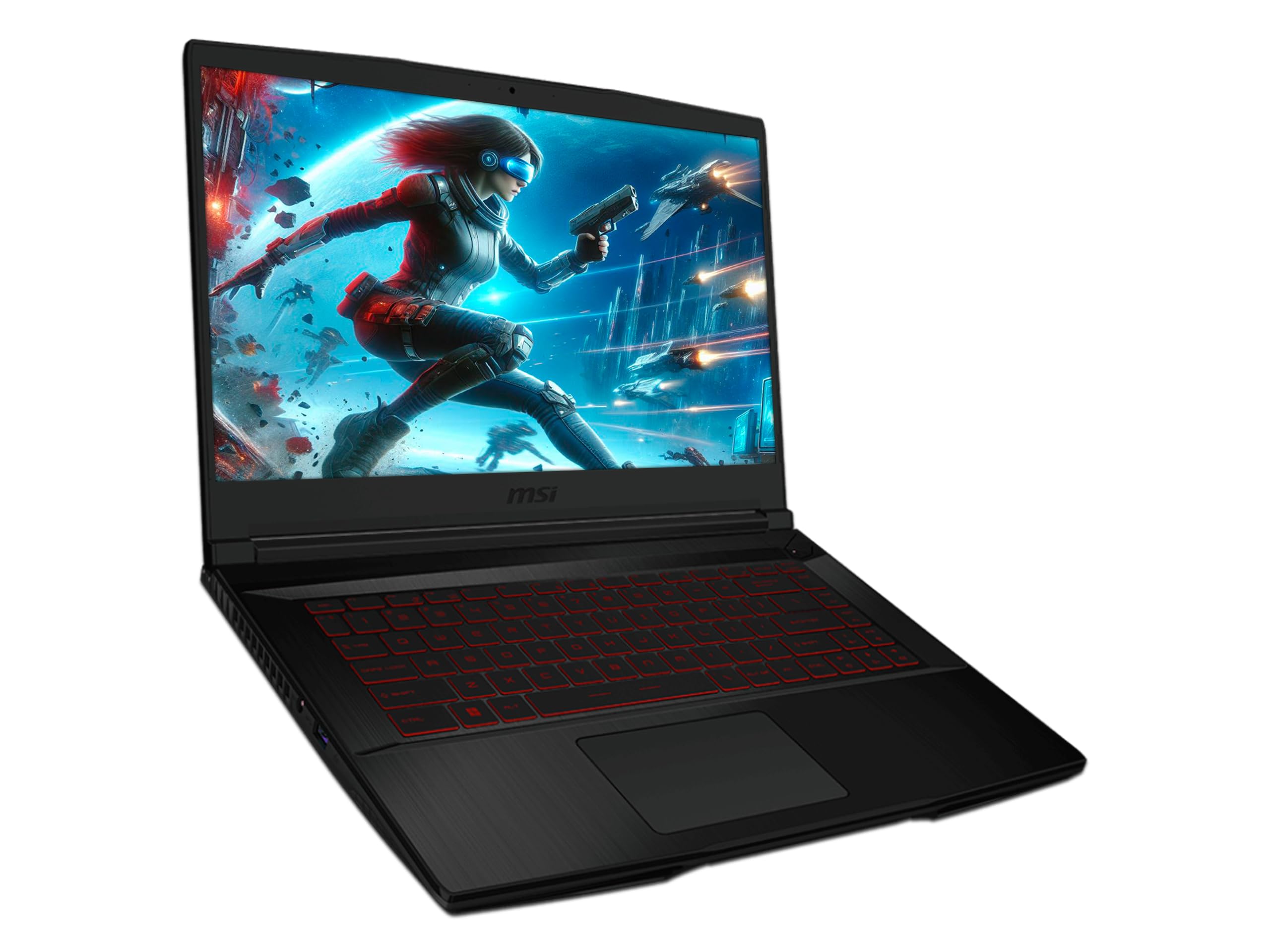 MSI Gf63 Thin 12Ucx Gaming Laptop, 15.6 Fhd 144Hz Display, Intel Core I5 12450H, 8Gb Ram, 512Gb Ssd, Nvidia Geforce Rtx 2050 4Gb, Backlit English Keyboard, Windows11 Home 48X33X9 Cm Black