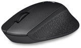 Logitech M330 Silent Plus Wireless Mouse, 2.4Ghz With Usb Nano Receiver, 1000 Dpi Optical Tracking, 2-Year Battery Life, Compatible With Pc, Mac, Laptop, Chromebook - Black
