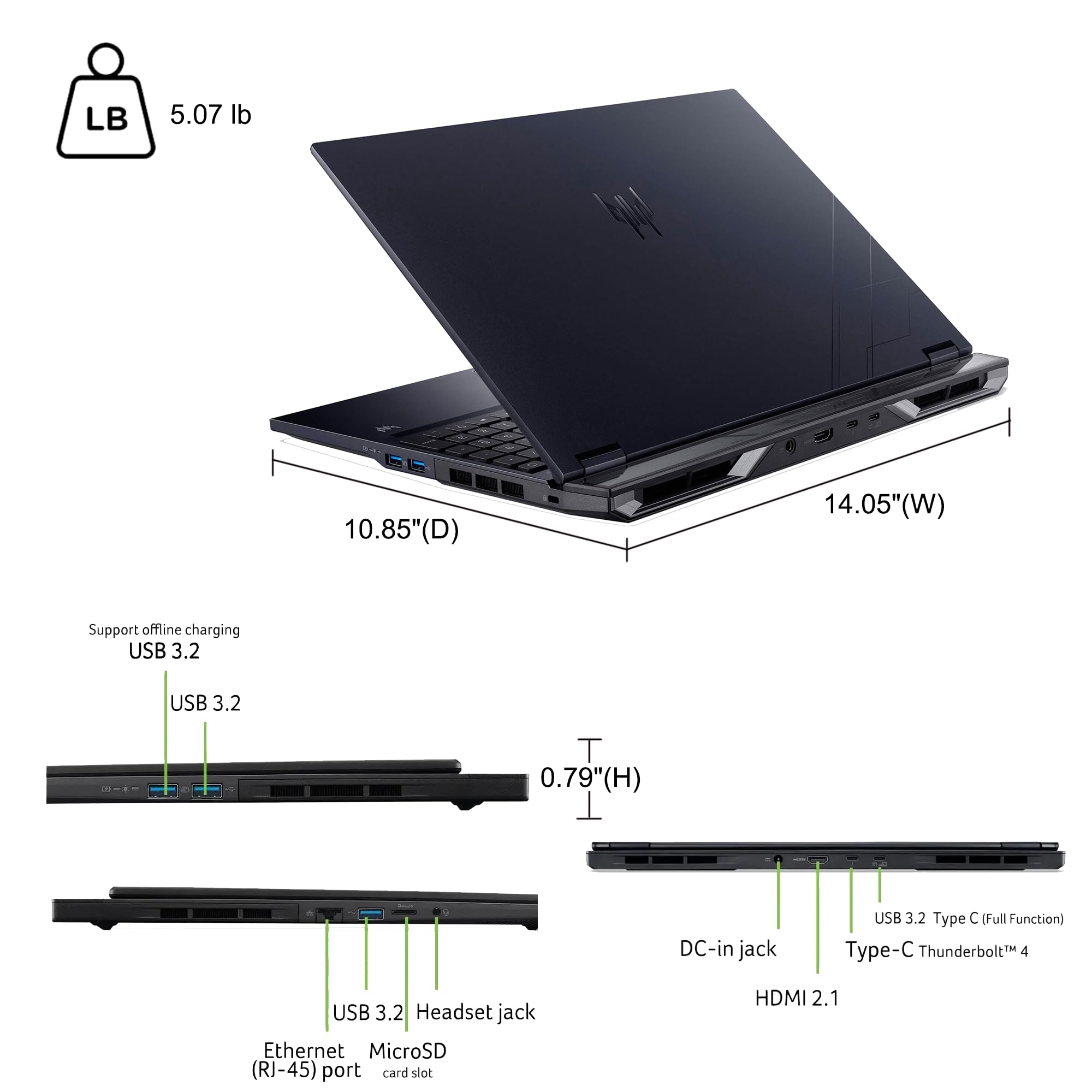 Acer Predator Helios Neo 16S AI Gaming Laptop 16" WQXGA OLED 240Hz (100% DCI-P3) Intel 24-core Ultra 9 275HX 32GB DDR5 1TB SSD GeForce RTX 5070 Ti DLSS4 (Up to 992 AI Tops) Win11Pro ICP Acc