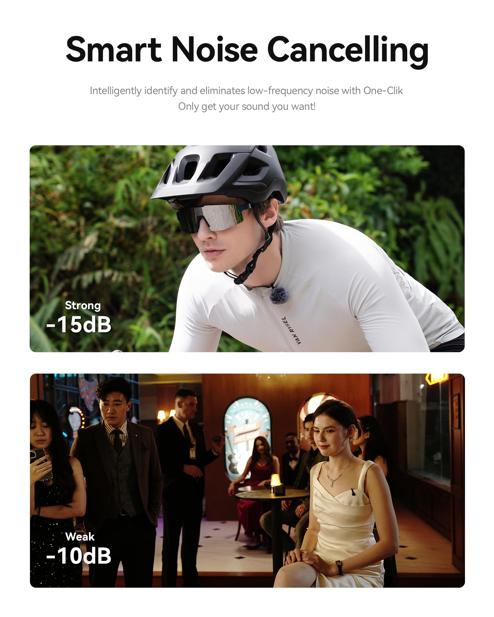 Hollyland Lark M2S Ultimate Combo (Camera RX+Lightning RX+Type-C RX) Wireless Lavalier Microphone for iPhone/Camera/Android/PC, Compact Mic, Titanium Clip, Noise Cancelling, Vlog