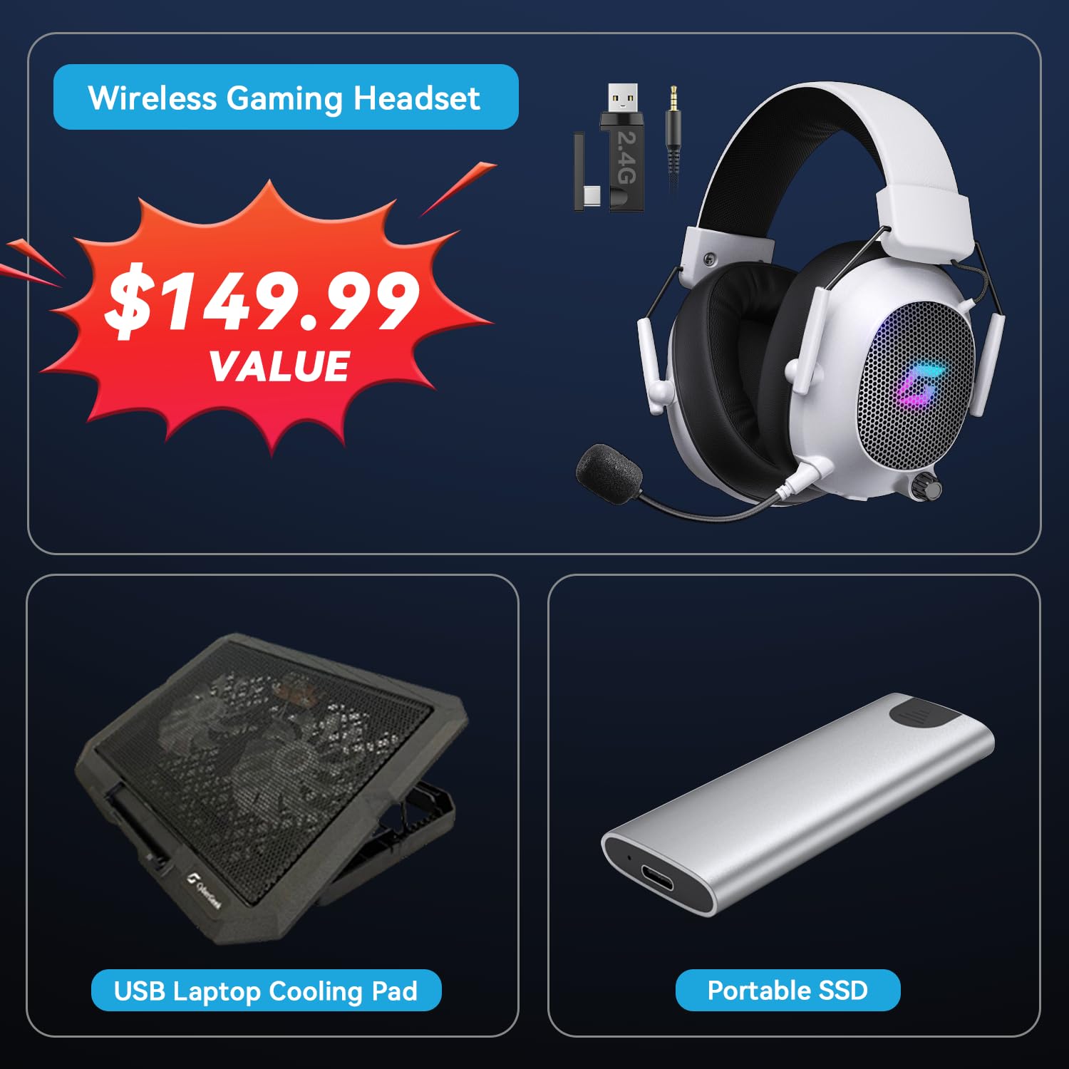 ASUS TUF 2024 A15 Gaming Laptop, 15.6" 144Hz FHD, 8-Core Ryzen 7 7435HS (Beats i7-13620H), NVIDIA RTX 3050 GPU, 32GB RAM, 2TB SSD + 256GB Portable SSD, RGB KB, RJ45, Keypad, Gamer Bundle, Win 11