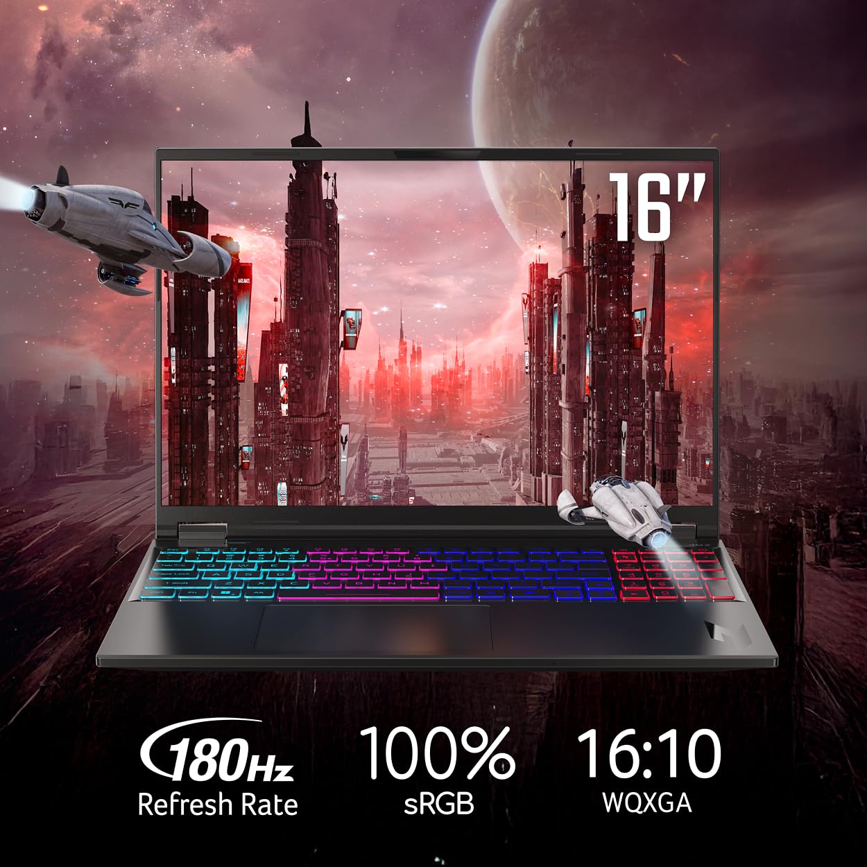 Acer Nitro 16S AI Copilot+ PC Gaming Laptop | AMD Ryzen AI 9 365 Processor | NVIDIA GeForce RTX 5070 Ti Laptop GPU | 16" WQXGA IPS 180Hz Display | 32GB DDR5 | 2TB Gen 4 SSD | Wi-Fi 6E | AN16S-61-R5K4