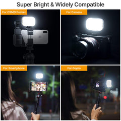 Vlogging Light ULANZI VL28 LED Light for iPhone Mini LED Camera Light Rechargeable 5600K 95+ Long-Lasting Fill Light for Gopro Hero 9 8 7 6 5 DJI OSMO Smartphone Sony ZV-1 A7 RX100 VII Canon Camera