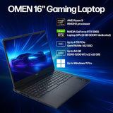 HP OMEN 16 Gaming Laptop, 16" 2K 144GHZ Display, NVIDIA GeForce RTX 5060 8GB GDDR7, AMD Ryzen 9 8940HX, Windows 11, With free Office 365(Windows 11 Pro, 64GB RAM + 2TB SSD)