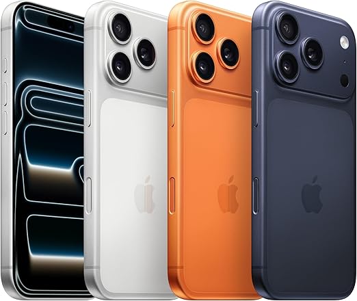 Apple iPhone 17 Pro 256 GB: 6.3-inch Display with ProMotion up to 120Hz, A19 Pro Chip, Breakthrough Battery Life, Pro Fusion Camera System with Center Stage Front Camera; Cosmic Orange