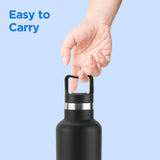 HERMOS STAINLESS STEEL VACUUM INSULATED STEEL FLASK 750 ML, FBB-750SBK, VACUUM FLASK, THERMAL FLASK, INSULATED WATER BOTTLE