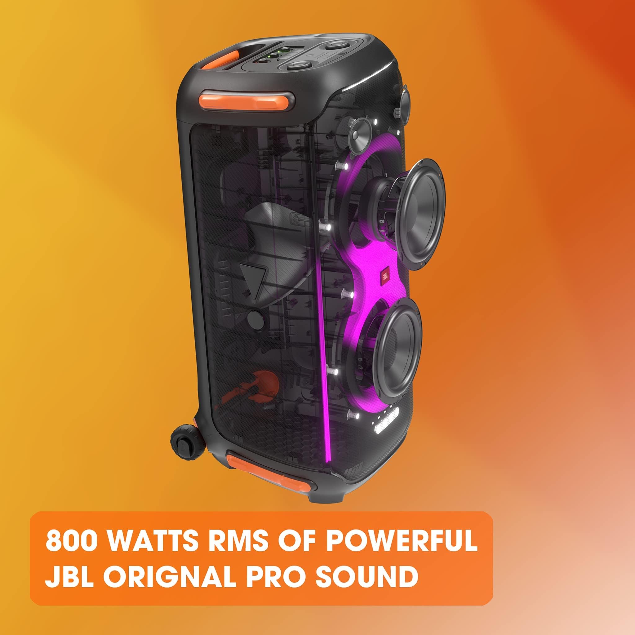 JBL Partybox 710 Portable Party Speaker with 800W RMS Powerful Sound - Black, Wireless, Wired