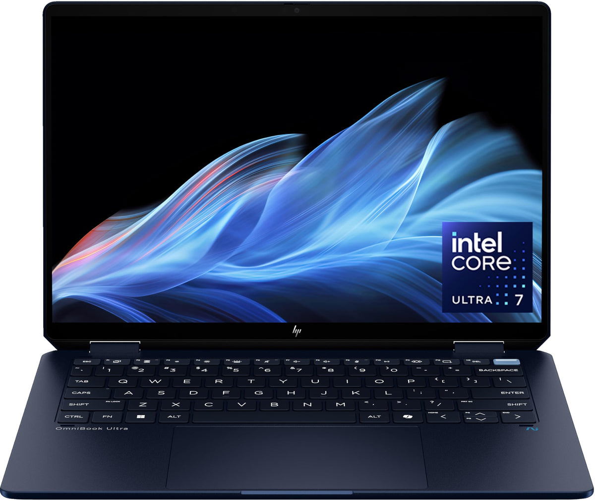 HP OmniBook Ultra Flip Laptop 14-fh0002ne, Intel Core Ultra 7-256V, 14" 3K OLED Touch Display, 16GB LPDRR5 RAM, 1TB SSD, Intel® Arc™ Graphics, Eng/Ar KB, Win11, Atmospheric blue [B13Y6EA]