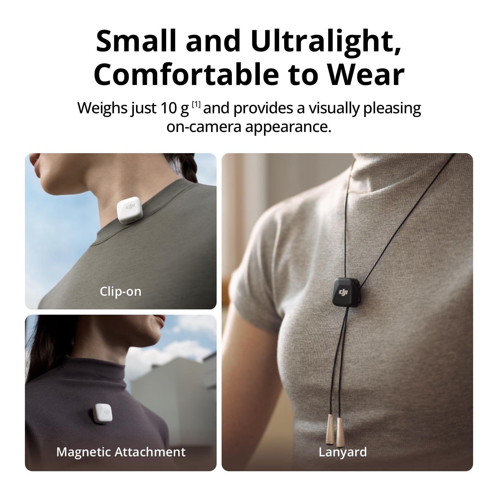 DJI Mic Mini (2TX+1RX+Charging Case), Detail-Rich Audio, 48h Use, Noise Cancelling, Automatic Limiting, Wireless Mic for Camera/iPhone/Android, Vlog, UAE Version, DJI Official Warranty Support