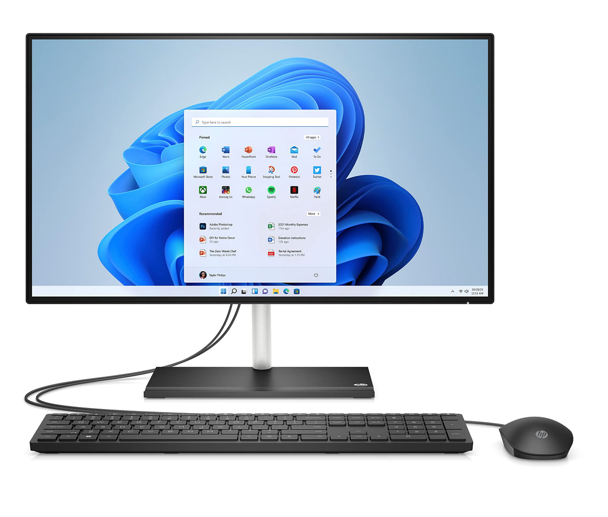 HP All-in-One 24-ck0001ne Bundle All-in-One PC, 23.8" FHD, 12th Gen Intel® Core™ i5 processor, 8GB RAM, 512GB SSD, NVIDIA® GeForce® MX450, Windows 11, En-Ar KB, Jet Black - [6J7G1EA]