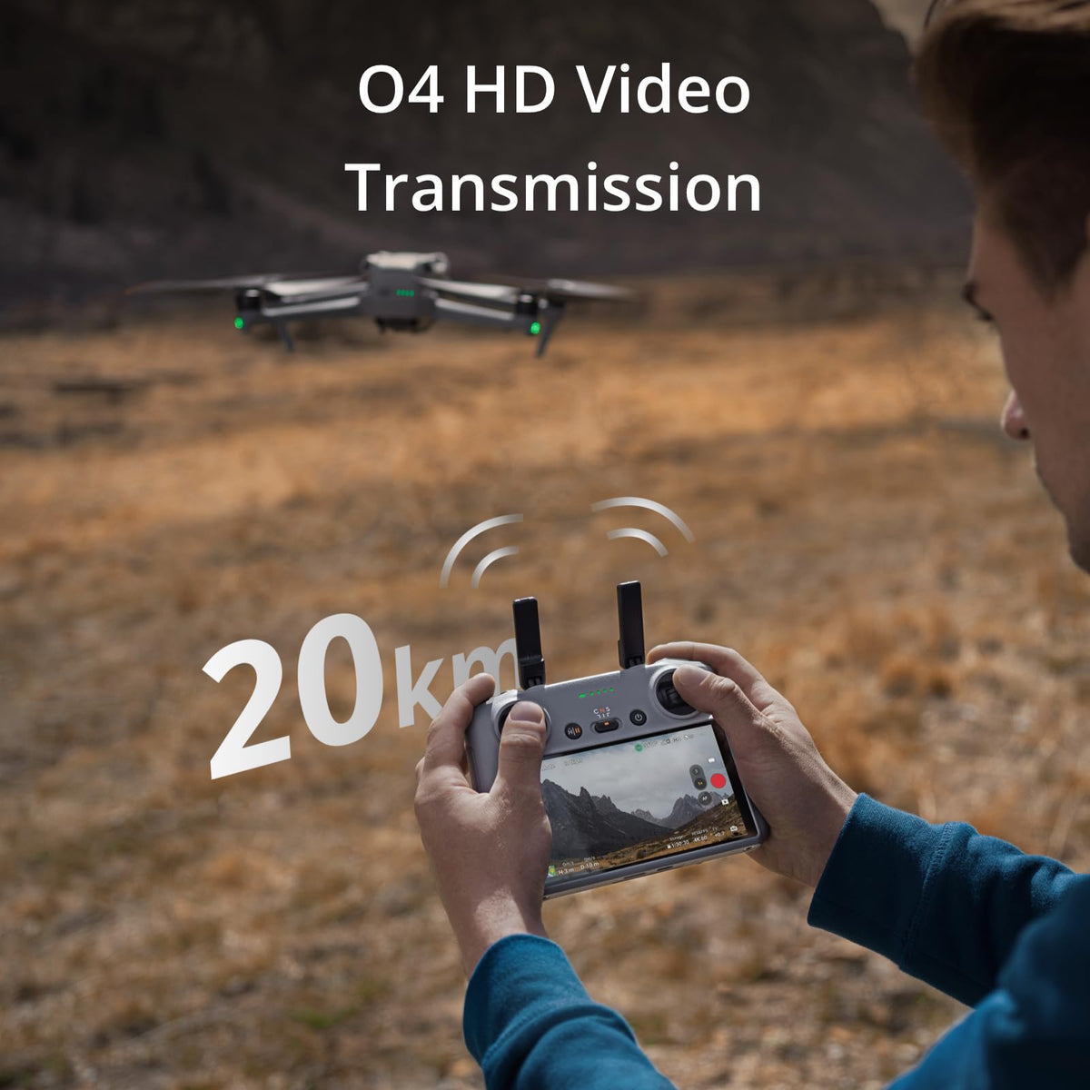 DJI RC 2, Remote Controller for DJI Air 3 & DJI Mini 4 Pro, Next-Gen Processor, 20km O4 Transmission, 5.5-inch FHD Screen, 2T4R Antennas, Smart Controller for Drones, Light and Compact