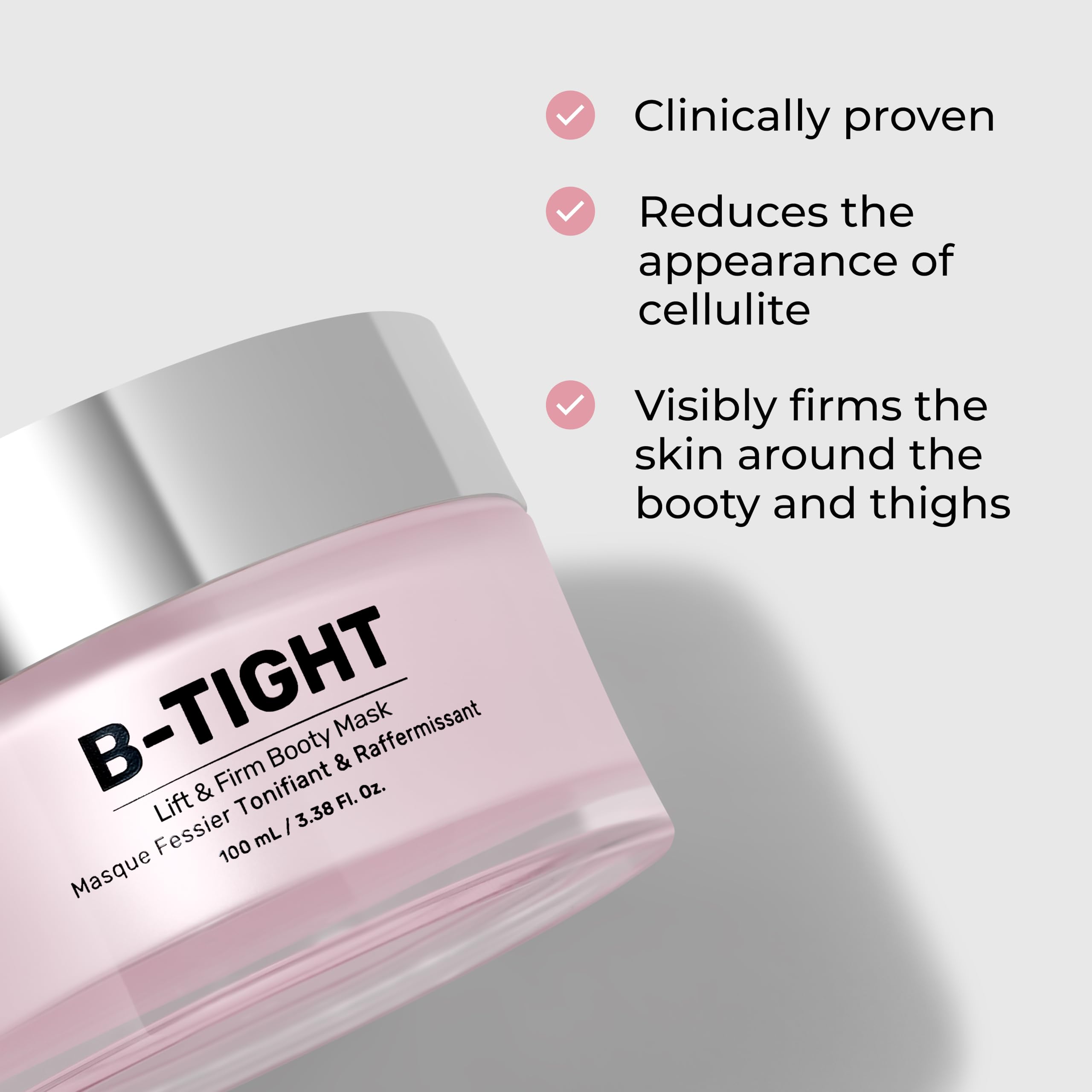 MAËLYS Cosmetics B-TIGHT Leave-On Cellulite Mask - Reduces The Appearance Of Cellulite - Visibly Tightens The Skin In The Butt Area
