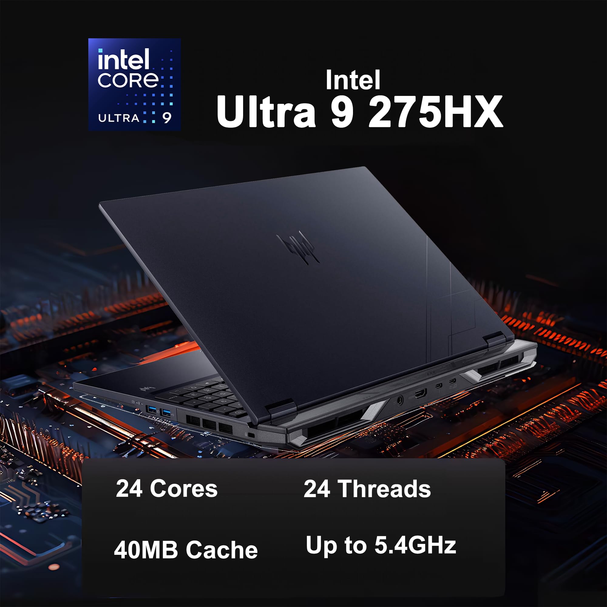 Acer Predator Helios Neo 16S AI Gaming Laptop 16" WQXGA OLED 240Hz (100% DCI-P3) Intel 24-core Ultra 9 275HX 32GB DDR5 1TB SSD GeForce RTX 5070 Ti DLSS4 (Up to 992 AI Tops) Win11Pro ICP Acc