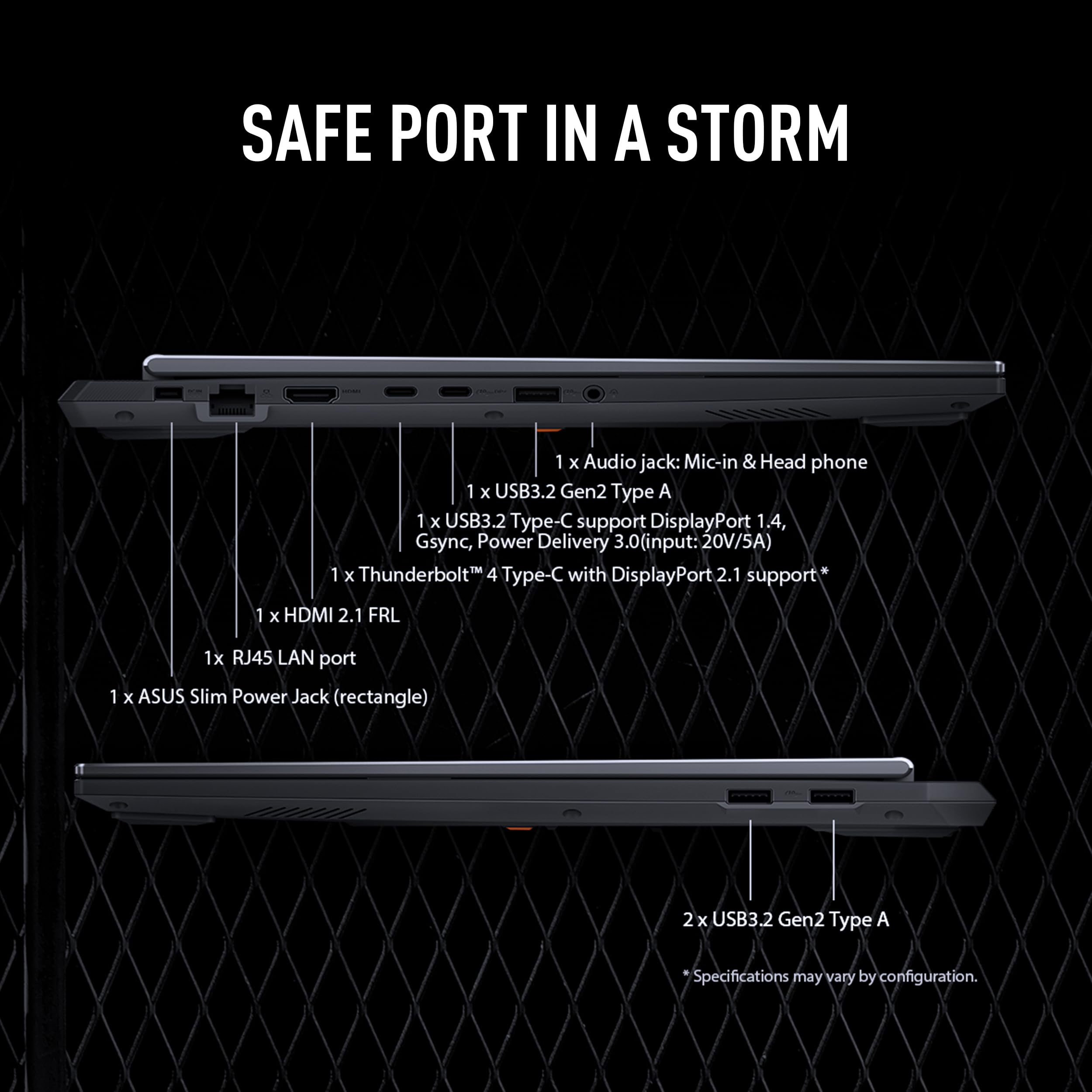 ASUS TUF Gaming F16 (Jaeger Gray) Gaming Laptop| NVIDIA RTX 5050 8GB | Intel Core i7 14650HX | 16GB RAM | 1TB SSD | 16"FHD+ 165Hz Display | Win11 [FX608JHR-RV001W]