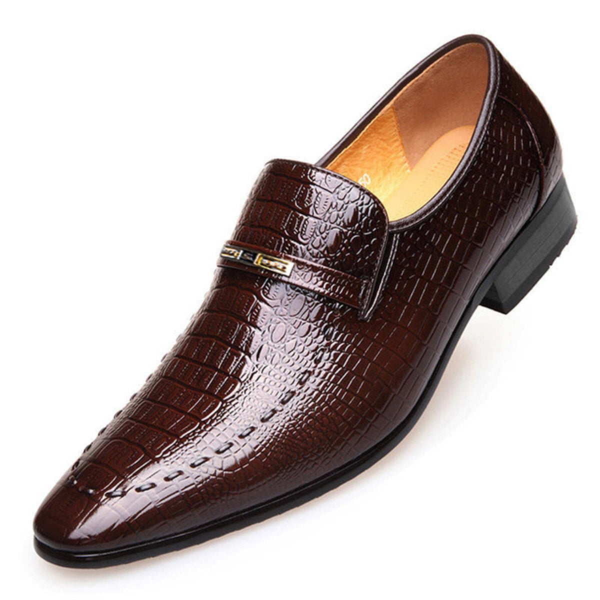 Casual Shoes Classic Low-Cut Embossed Leather Shoes Comfortable Business Dress Shoes Man Loafers Plus Size 48 shose