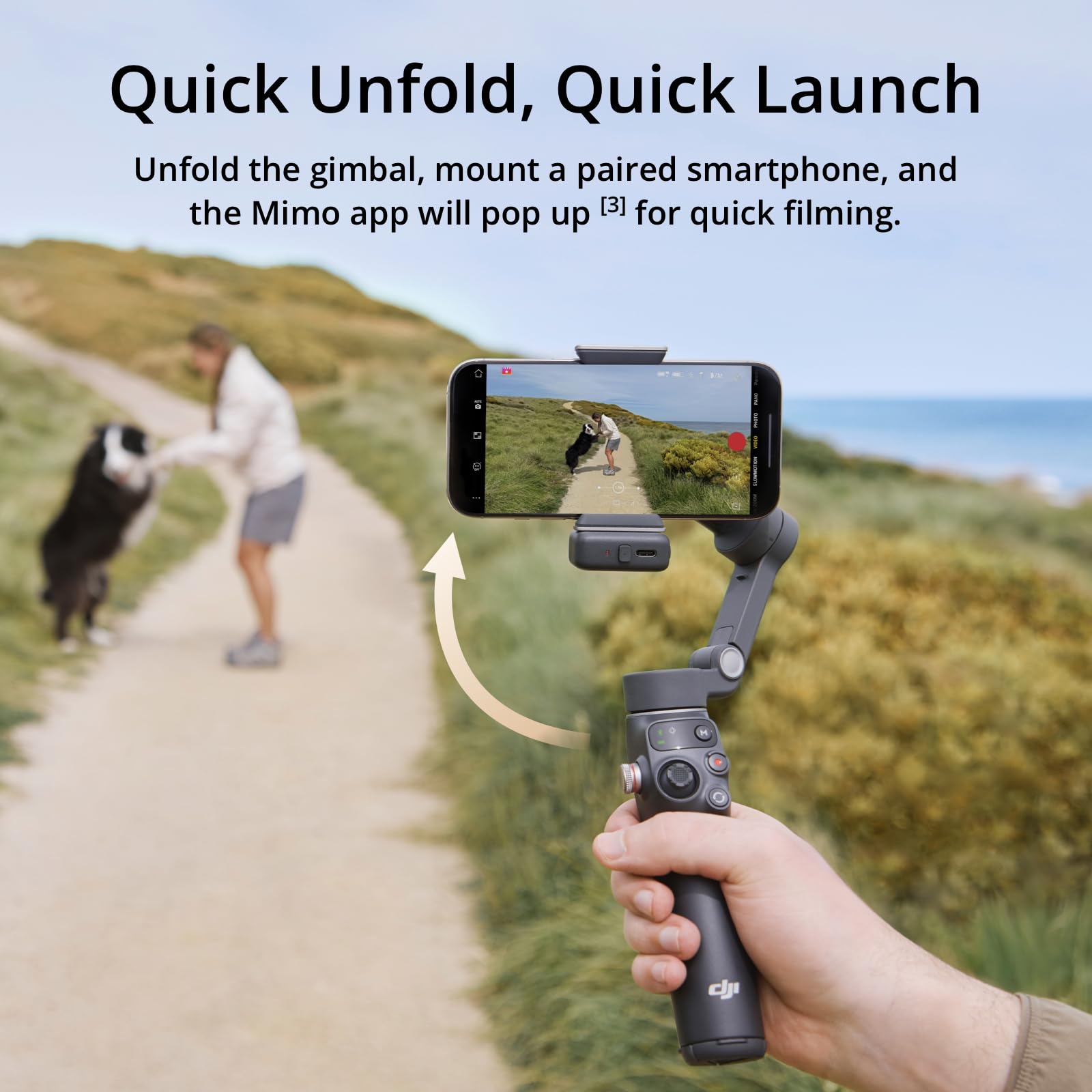 DJI Osmo Mobile 7P Gimbal Stabilizer for iPhone, Android, Native Tracking, 3-Axis Phone Gimbal, Built-in Extension Rod & Tripod, Phone Charging, UAE Version with Official Warranty Support