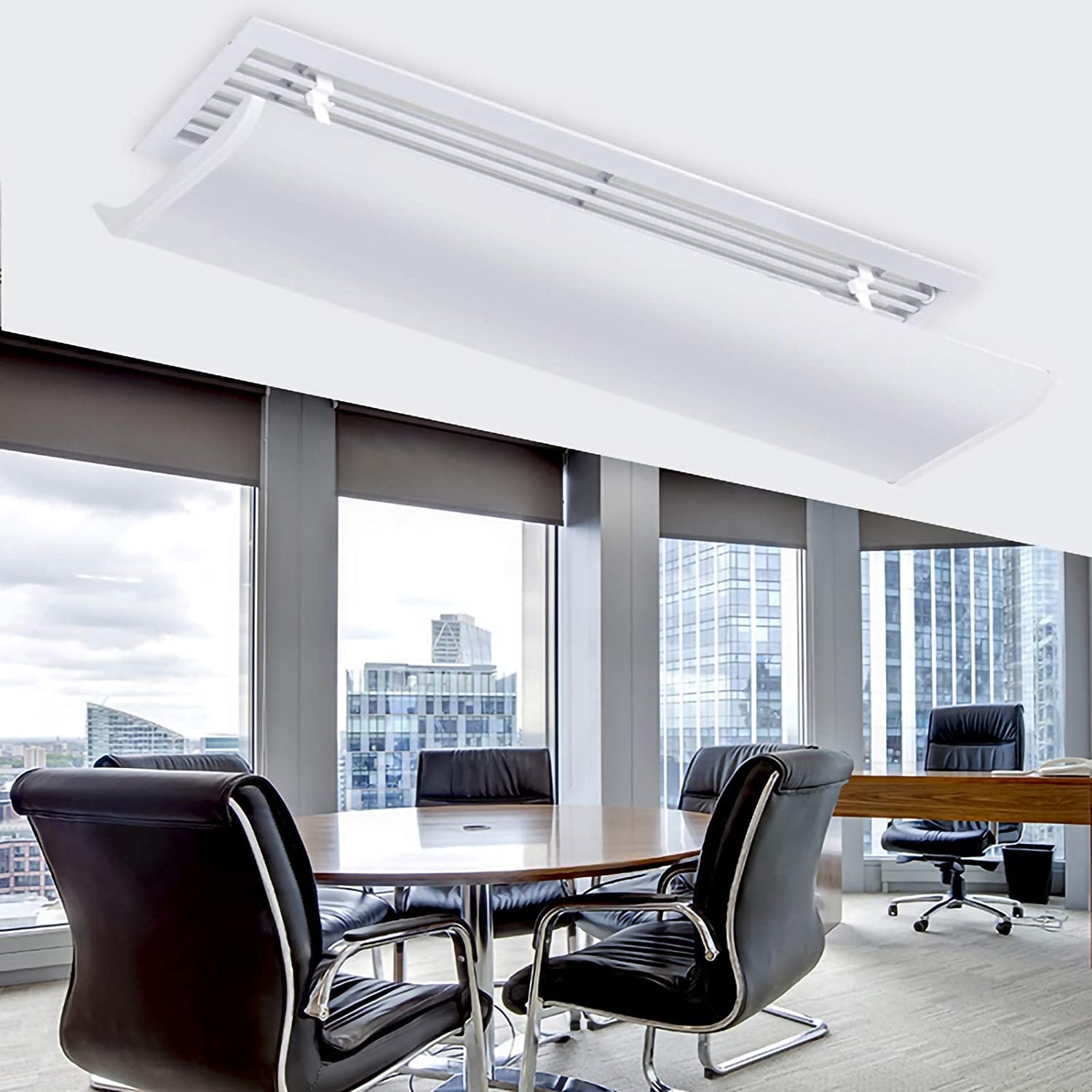 Air Conditioner Deflector Central AC Air Flow Deflector Prevent The Cold Air from Blowing Straight, Angle Adjustable, Easy Installation, for Vents, Sidewall, Home AC (7.8''×24.8'')