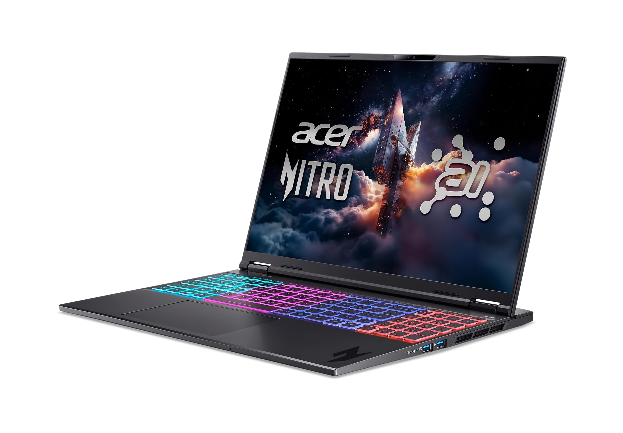 Acer Nitro 16S AI Copilot+ PC Gaming Laptop | AMD Ryzen AI 9 365 Processor | NVIDIA GeForce RTX 5070 Ti Laptop GPU | 16" WQXGA IPS 180Hz Display | 32GB DDR5 | 2TB Gen 4 SSD | Wi-Fi 6E | AN16S-61-R5K4