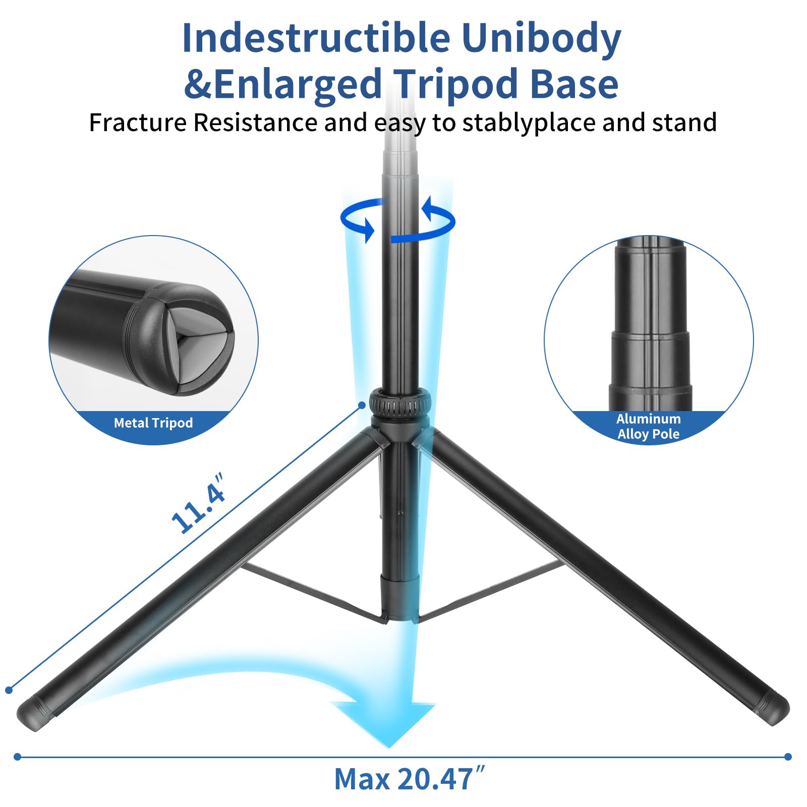 PADOM 80" Phone Tripod, Tripod for iPhone & Selfie Stick Tripod Stand with Remote,Extendable All-in-1 360° Rotating Portable Travel Phone Tripod Stand for iPhone, Cell Phone, Android, Camera,GoPro