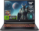 Acer Nitro V 16 AI WUXGA IPS 180Hz Gaming Laptop AI PC, AMD Ryzen 5 240 Processor, 16GB RAM, 512GB SSD, NVIDIA® GeForce RTX™ 5050 8GB GDDR7 Graphics, Windows 11,English Keyboard, Obsidian Black