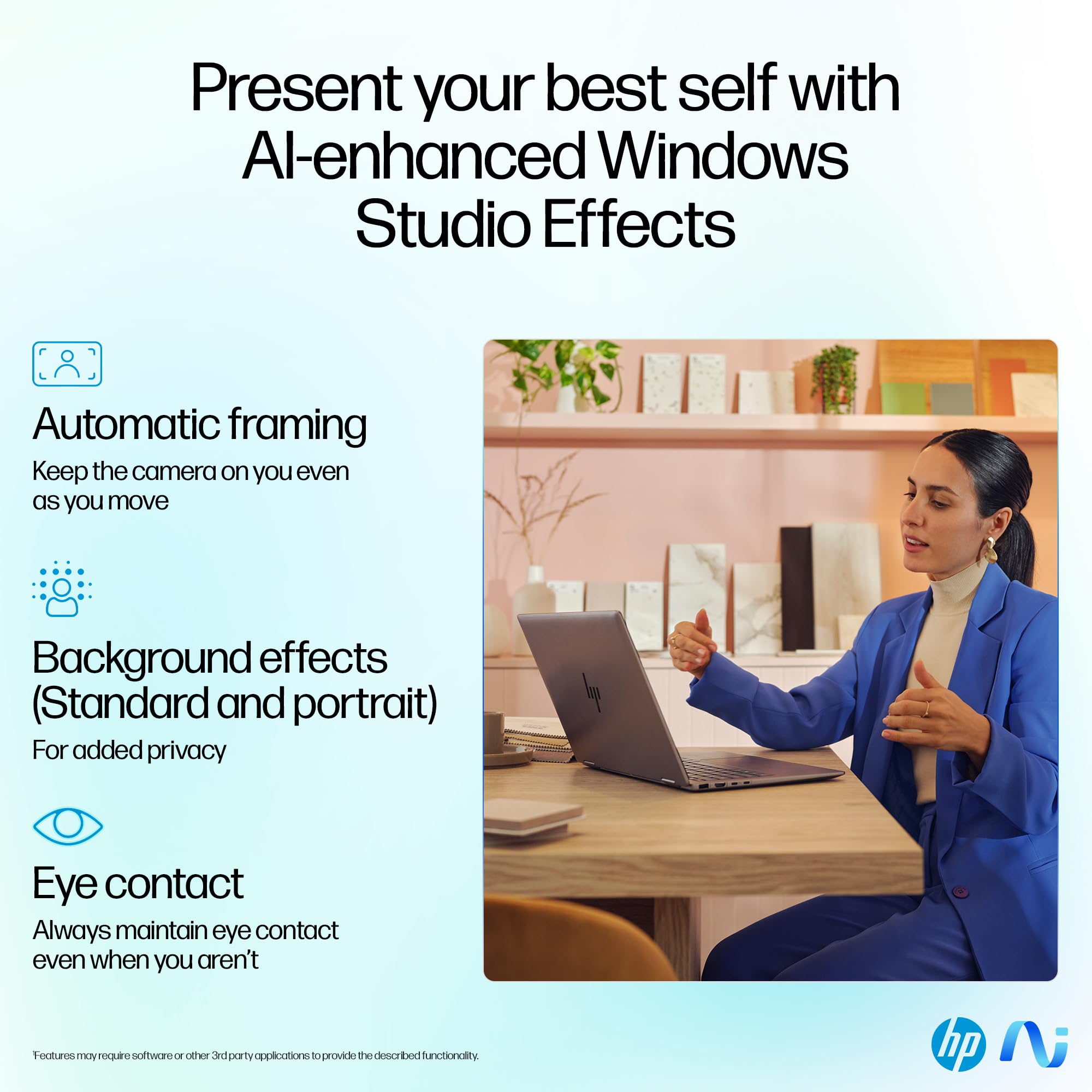 HP OmniBook Ultra Flip Laptop 14-fh0002ne, Intel Core Ultra 7-256V, 14" 3K OLED Touch Display, 16GB LPDRR5 RAM, 1TB SSD, Intel® Arc™ Graphics, Eng/Ar KB, Win11, Atmospheric blue [B13Y6EA]