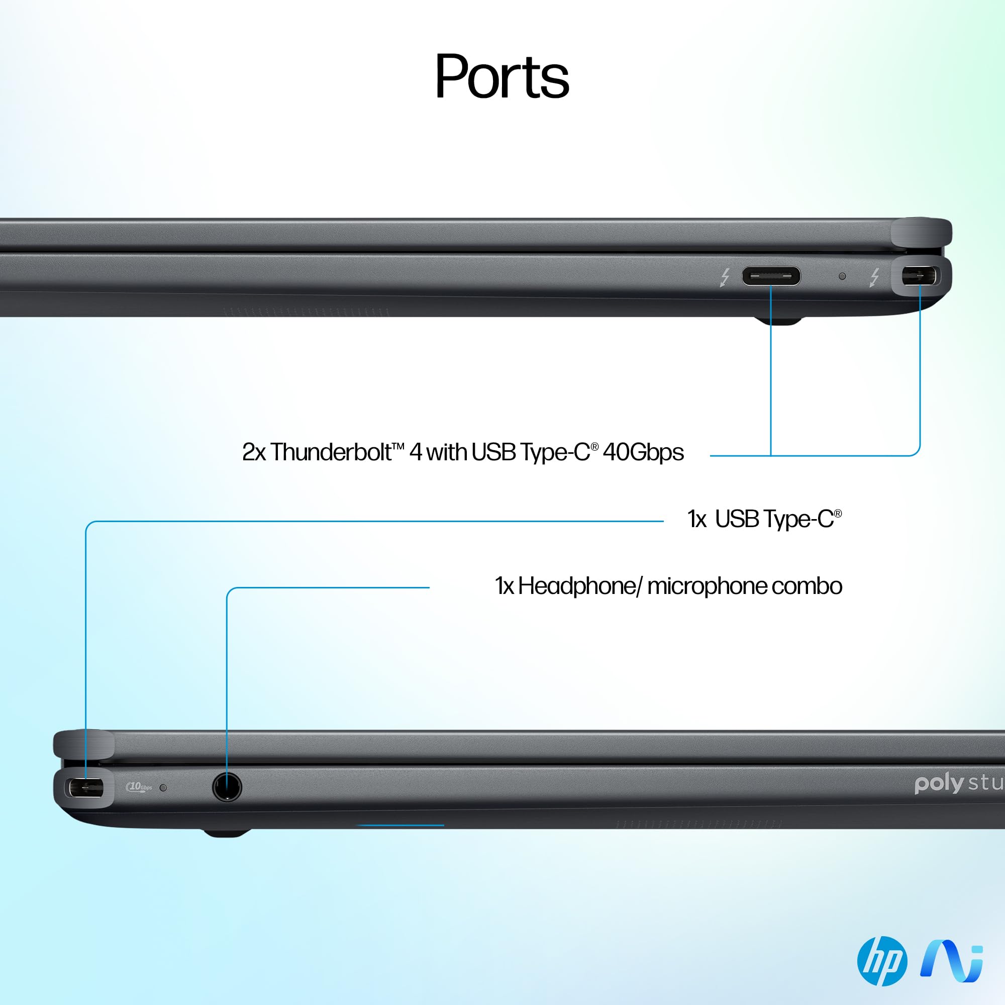 HP OmniBook Ultra Flip Laptop 14-fh0002ne, Intel Core Ultra 7-256V, 14" 3K OLED Touch Display, 16GB LPDRR5 RAM, 1TB SSD, Intel® Arc™ Graphics, Eng/Ar KB, Win11, Atmospheric blue [B13Y6EA]