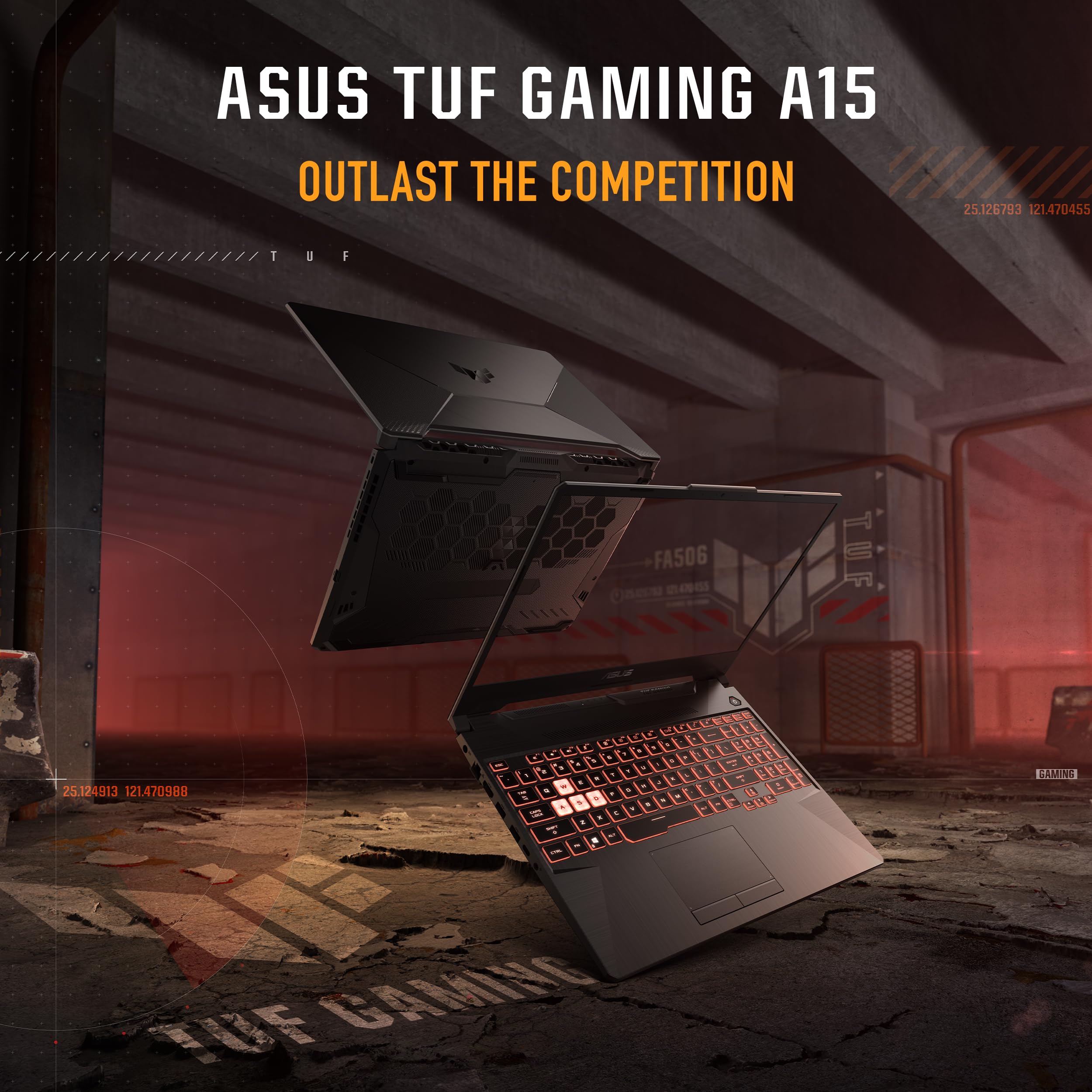 ASUS TUF A15 FA506NC-HN002W AMD Ryzen R5-7535HS/8GB RAM/512GB SSD/NVIDIA GeForce RTX 3050 4GB/15.6 FHD(1920x1080) 144Hz/Windows 11 Home/1-Zone RGB - Graphite Black