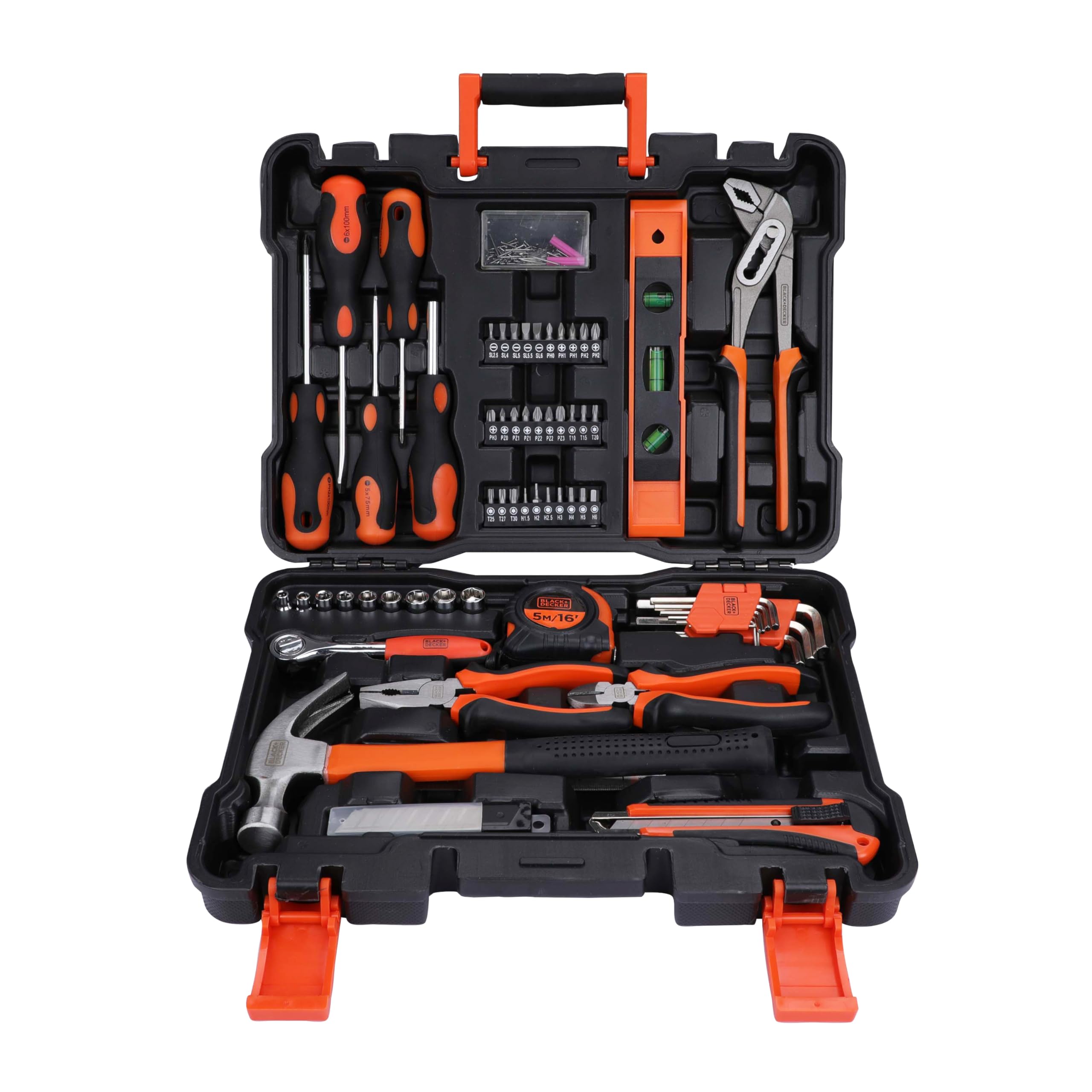 Black+Decker Professional Hand Tool Kit, Orange/Black, Bmt154C, 154 Pieces