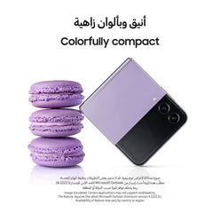 Samsung Galaxy Z Flip4 Dual SIM Smartphone Android Folding Phone 512GB, Bora Purple (UAE Version)