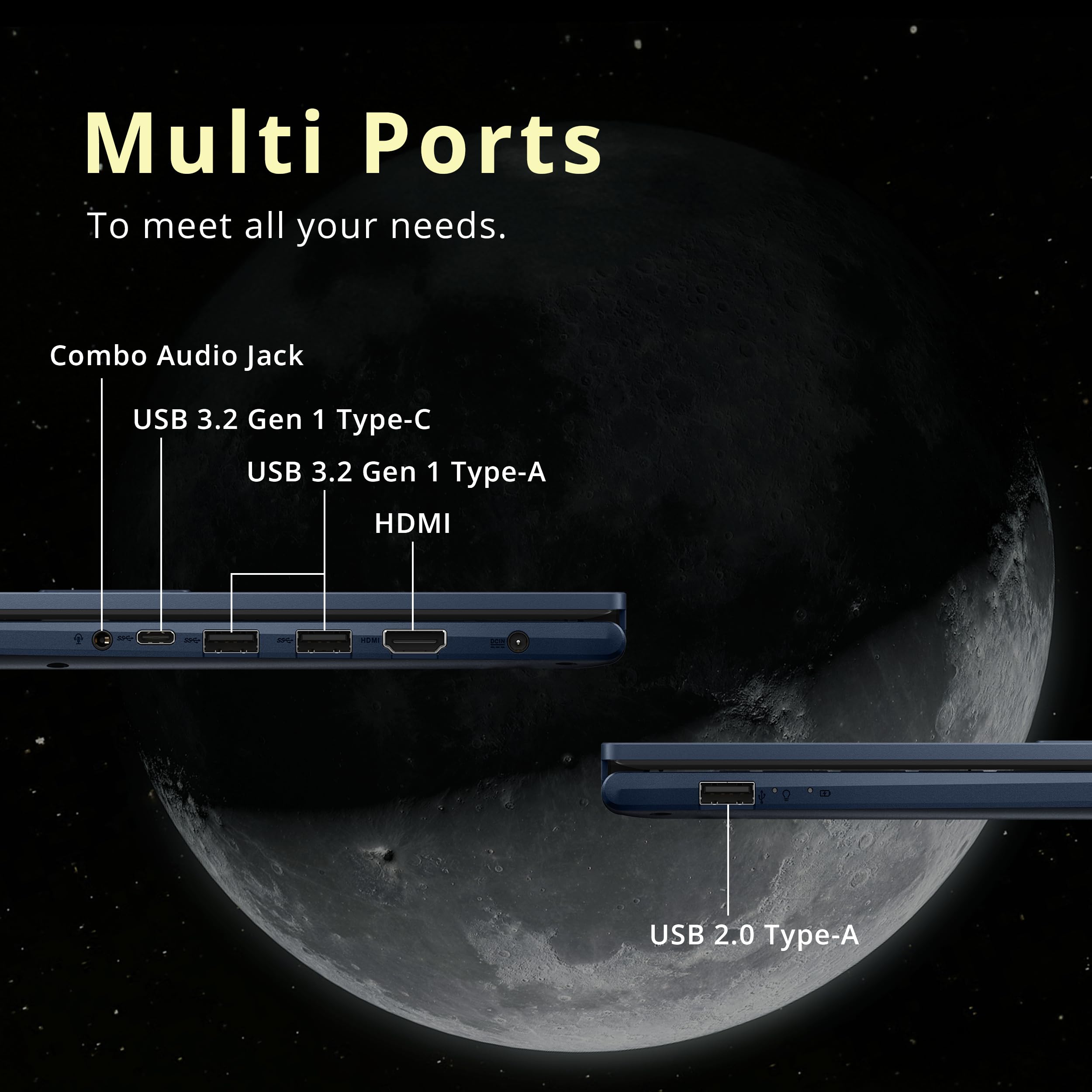 ASUS Vivobook 15.6 FHD Laptop, Intel i5-1235U, 16GB DDR4 RAM, 672GB Storage (512GB SSD+160GB Docking Station Set), Intel Iris Xe Graphics, Number Pad, 720p HD Camera, Win 11 Pro, Quiet Blue