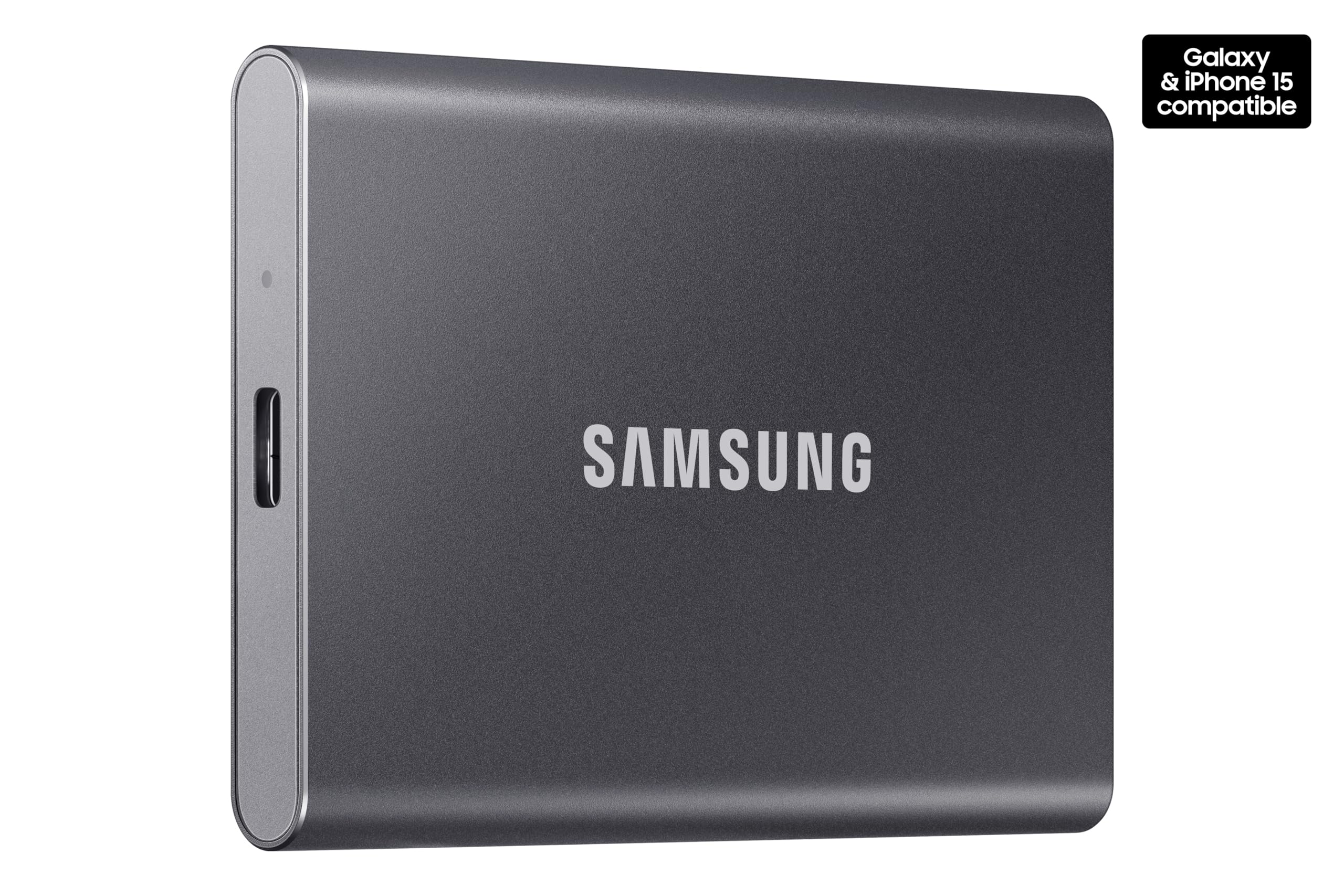 SAMSUNG SSD T7 Portable External Solid State Drive 1TB, Up to USB 3.2 Gen 2, Reliable Storage for Gaming, Students, Professionals, MU-PC1T0T/AM, Gray