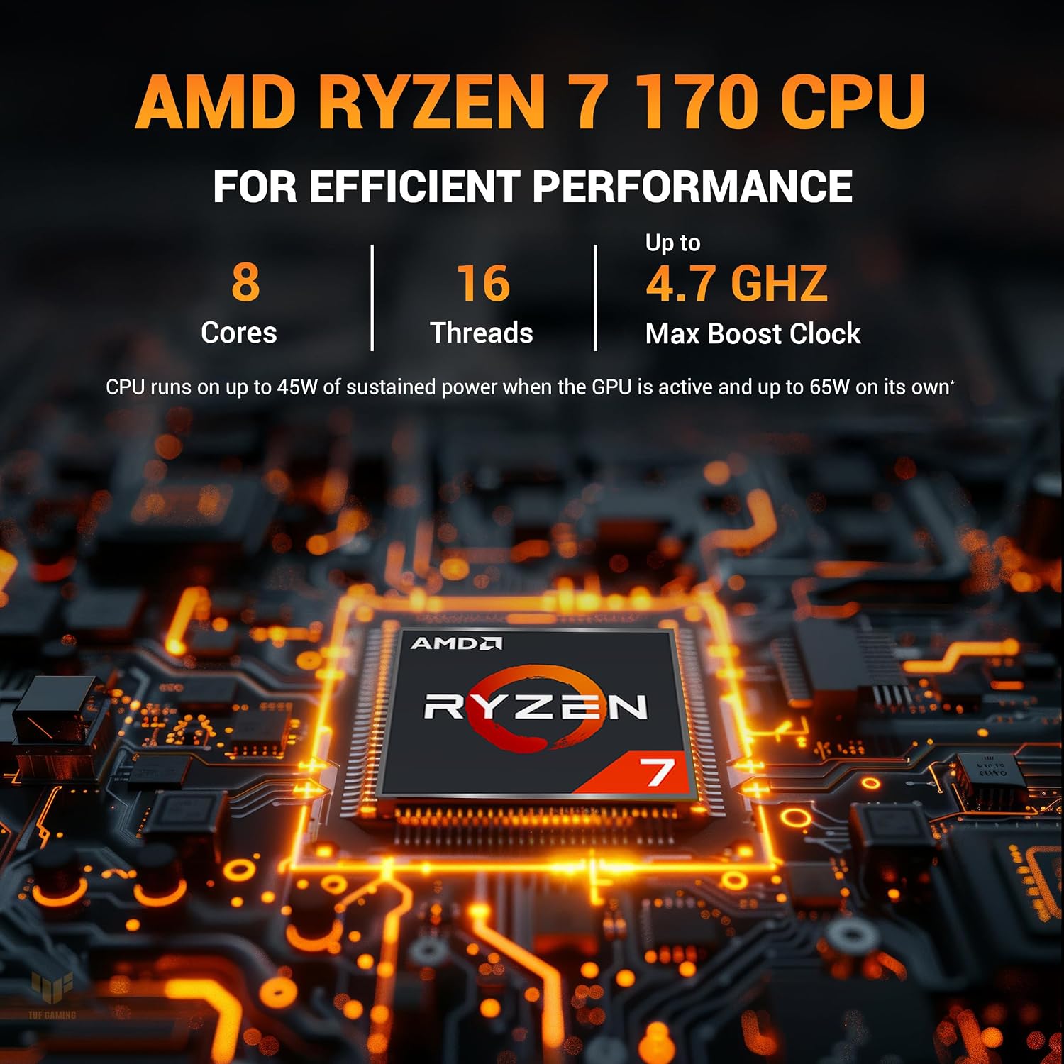 ASUS TUF Gaming A16 (2026) FA607NUQ-RL Gaming Laptop AMD Ryzen 7 170 Processor 16GB DDR5 RAM 512GB SSD 16" WUXGA 144Hz Display NVIDIA GeForce RTX 4050 6GB GDDR6 RGB Backlit Keyboard Mecha Gray