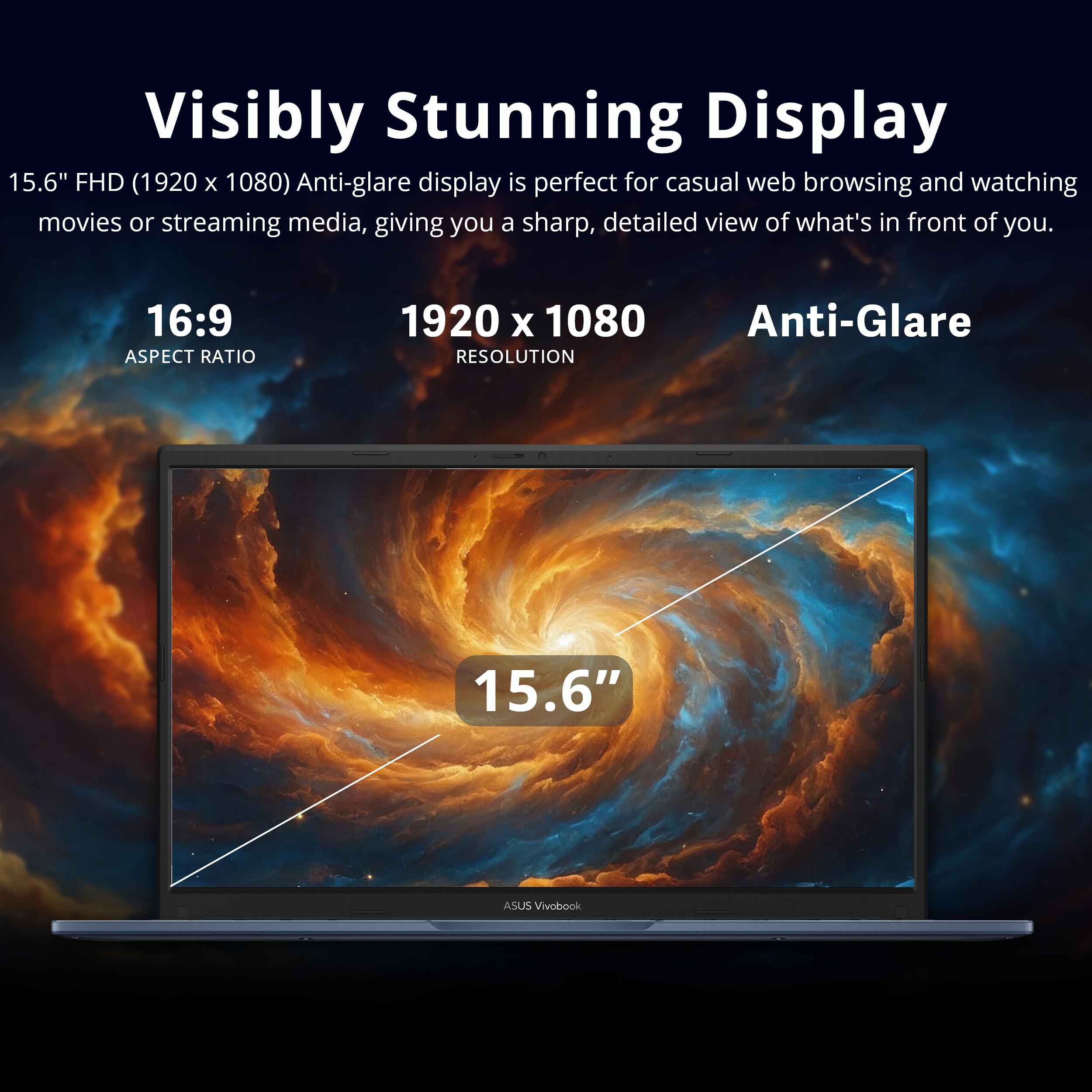 ASUS Vivobook 15.6 FHD Laptop, Intel i5-1235U, 16GB DDR4 RAM, 672GB Storage (512GB SSD+160GB Docking Station Set), Intel Iris Xe Graphics, Number Pad, 720p HD Camera, Win 11 Pro, Quiet Blue