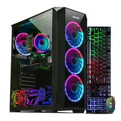 AQVIN Gaming PC ZForce Tower- Intel Core i7 Processor up to 4.0Ghz, GForce GTX 1660S 6GB, 32GB DDR4 RAM Memory, 1TB SSD, HDMI, RGB Fans, WiFi, Windows 10 Pro - Black