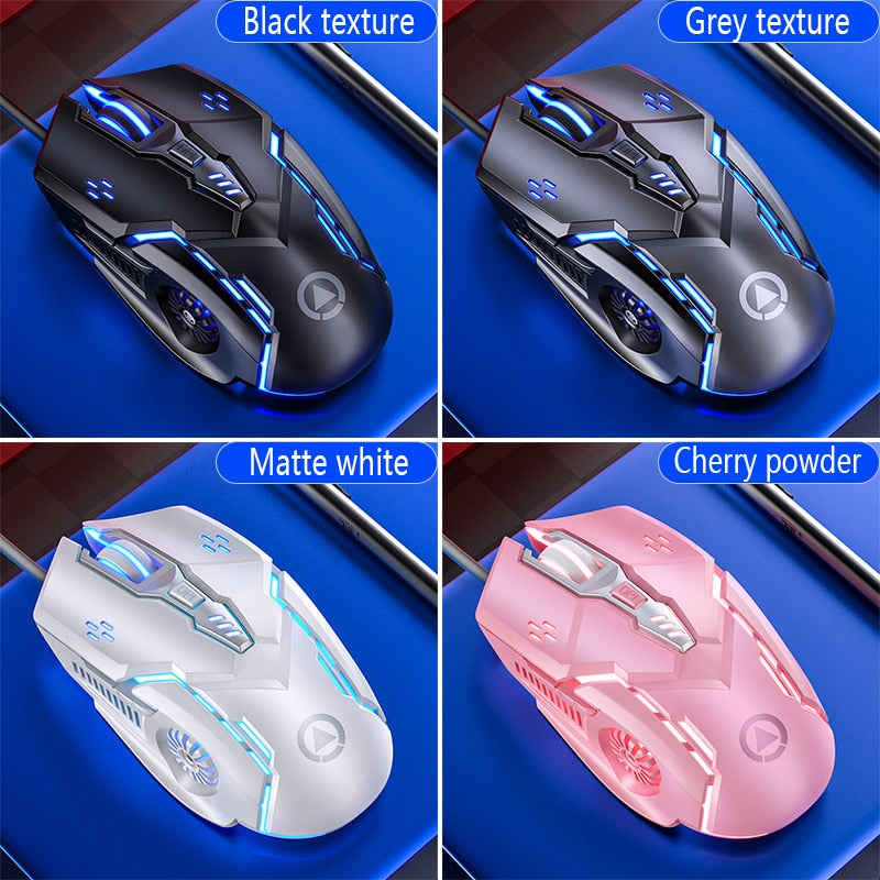 UTHAI DB58 New 2022 Mute 7-Color Mute Wired Mouse Gaming Gaming Computer Accessories 3200 DPl Wired Mouse PC Desktop Game