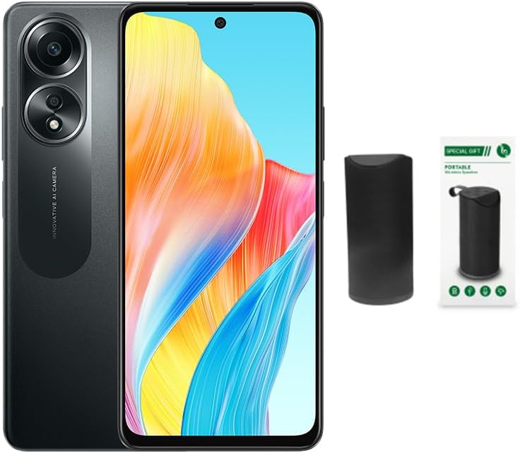OPPO A58 Android SmartPhone Glowing Black 128GB 8GB UAE VERSION + Free Bluetooth Speaker