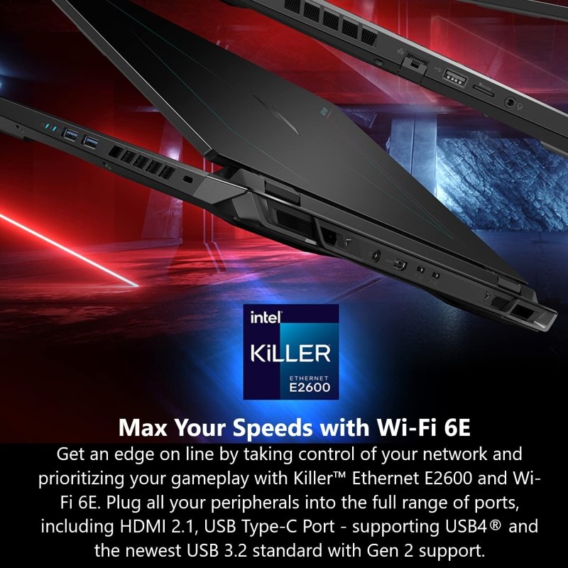 Acer Nitro 16 Gaming Laptop | AMD Ryzen 5 7640HS Hexa - Core CPU | NVIDIA GeForce RTX 4050 Laptop GPU | 16" WUXGA 165Hz IPS Display | 8GB DDR5 | 512GB Gen 4 SSD | WiFi 6E | RGB Backlit KB | AN16 - 41 - R148‎acer