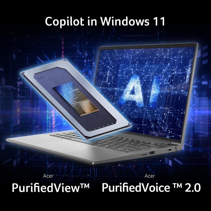 Acer Swift X 14 Laptop | 14.5" OLED 2880 x 1800 120Hz Calman Verified | Unlock AI Experiences | Intel Core Ultra 7 Processor 155H | NVIDIA GeForce RTX 4060 | 16GB LPDDR5X | 1TB SSD | SFX14 - 72G - 77NJ‎acer