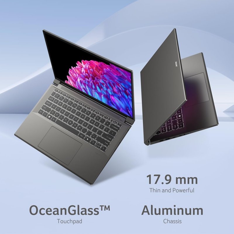 Acer Swift X 14 Laptop | 14.5" OLED 2880 x 1800 120Hz Calman Verified | Unlock AI Experiences | Intel Core Ultra 7 Processor 155H | NVIDIA GeForce RTX 4060 | 16GB LPDDR5X | 1TB SSD | SFX14 - 72G - 77NJ‎acer