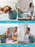 Air Conditioner Portable - 5200mAh Rechargeable Personal Air Cooler, Mini Air Conditioner with 3 Speeds, Quiet Desk Cooling Fan for Home, Bedroom, Travel, Office, Outdoor, Indoorhoniitaa