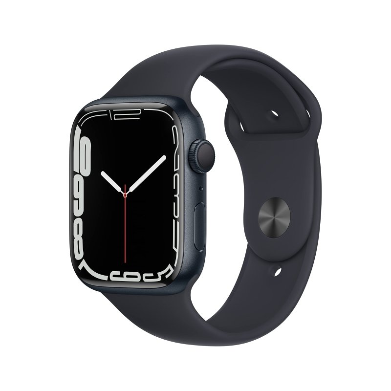 Apple Watch Series 7 (GPS, 45mm) Smart watch - Midnight Aluminium Case with Midnight Sport Band - Regular. Fitness Tracker, Blood Oxygen & ECG Apps, Always - On Retina Display, Water Resistant (Renewed)Visit the Amazon Renewed Store
