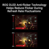 ASUS ROG Swift OLED PG27AQDP gaming monitor ― 27 - inch WOLED, 480Hz, 0.03ms, G - SYNC® compatible, custom heatsink, ASUS OLED Care+, AI Assistant, uniform brightness, 99% DCI - P3, and DisplayWidget Center‎ASUS