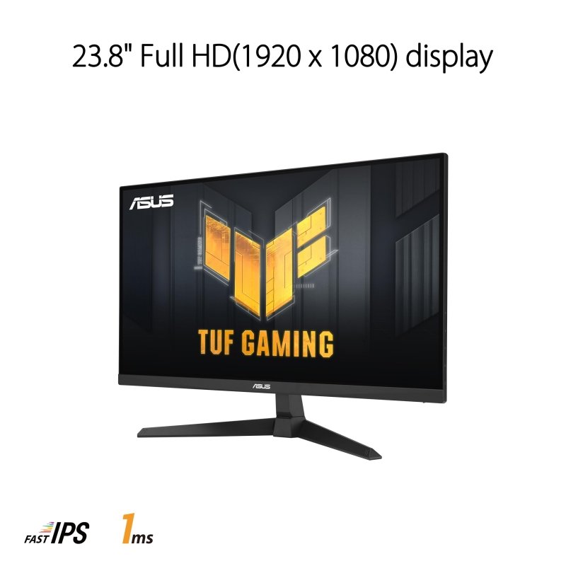 ASUS TUF Gaming 24” (23.8 inch viewable) 1080P Monitor (VG249Q3A) - Full HD, 180Hz, 1ms, Fast IPS, Extreme Low Motion Blur, FreeSync Premium, Speakers, DisplayPort, HDMI, Variable Overdrive, 99% Srgb‎ASUS
