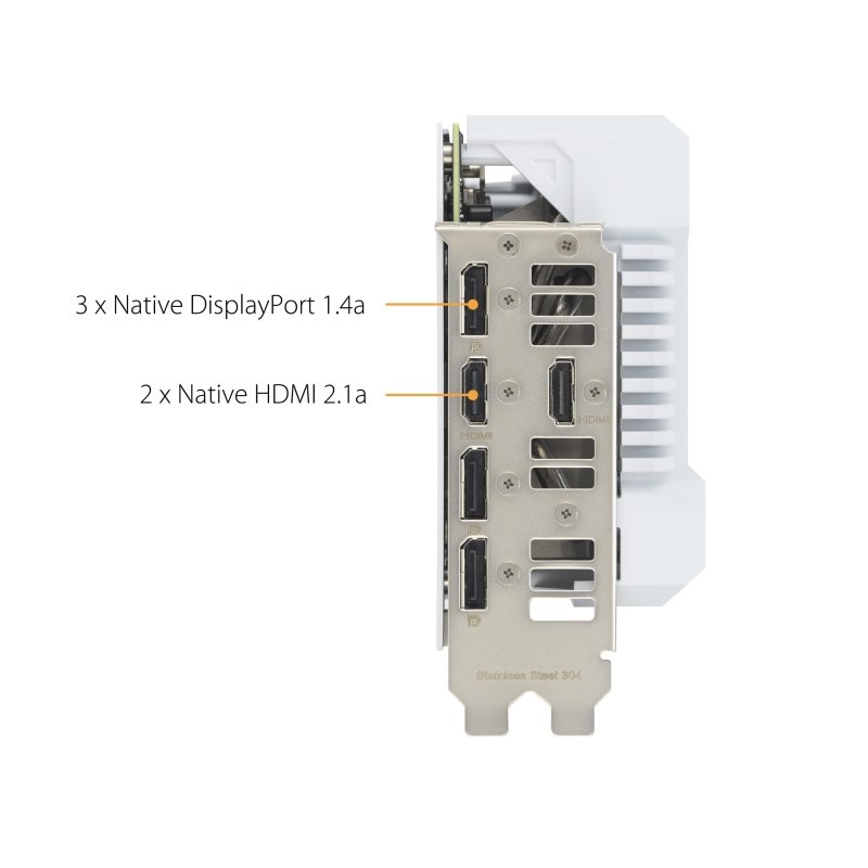 ASUS TUF Gaming GeForce RTX 4070 Ti SUPER BTF White OC Edition 16GB GDDR6X (NVIDIA DLSS 3, (GC - HPWR) Gold Finger, PCIe 4.0, 2X HDMI 2.1a, 3X DisplayPort 1.4a, TUF - RTX4070TIS - O16G - BTF - WHITE, White)‎ASUS